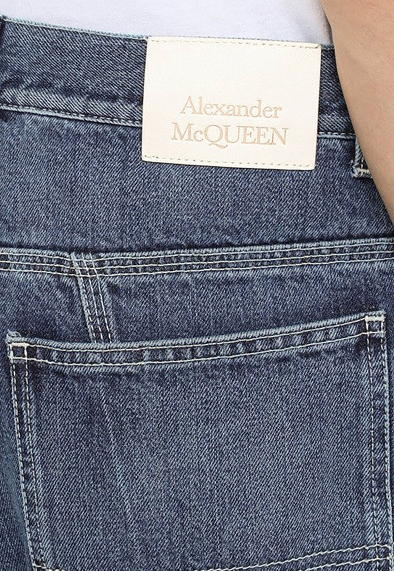 Alexander McQueen Straight-Leg Jeans Blue 731625QUY44/M_ALEXQ-4001