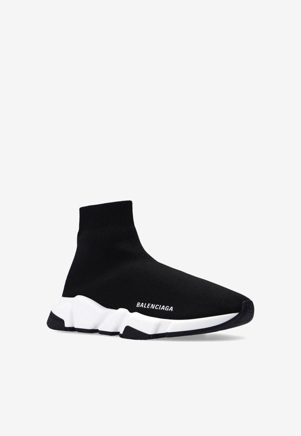 Balenciaga Speed Stretch Knit Slip-On Sneakers 587280 W2DBQ-1015 Black