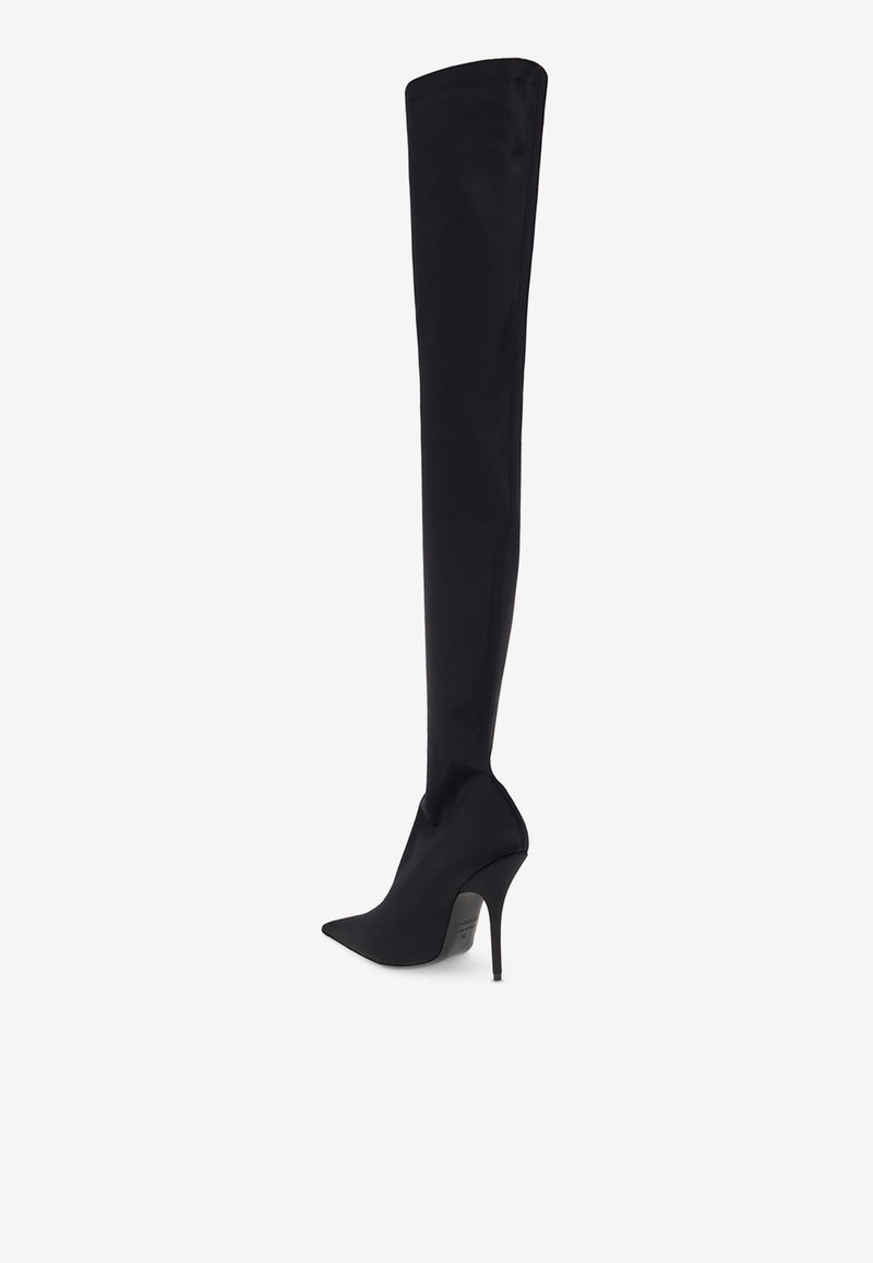 Balenciaga Knife 110 Over-the-Knee Boots 719816 W2ES0-1000 Black