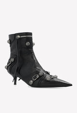 Balenciaga Cagole 50 Ankle Boots in Lamb Leather Black 714250 WAD4E-1081