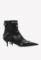 Balenciaga Cagole 50 Ankle Boots in Lamb Leather Black 714250 WAD4E-1081