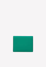 Salvatore Ferragamo Gancini Compact Wallet in Hammered Leather Emerald 22D780 154 758510 EMERALD