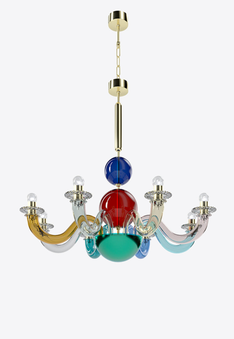 Venini Gio Ponti 8-Lights Chandelier Multicolor 99.80.01.08