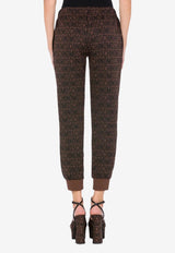 Moschino All-Over Jacquard Logo Pants Brown A0304 2729 1103