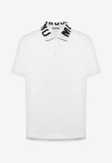 Moschino Logo Jacquard Polo T-shirt White A1606 2042 1001