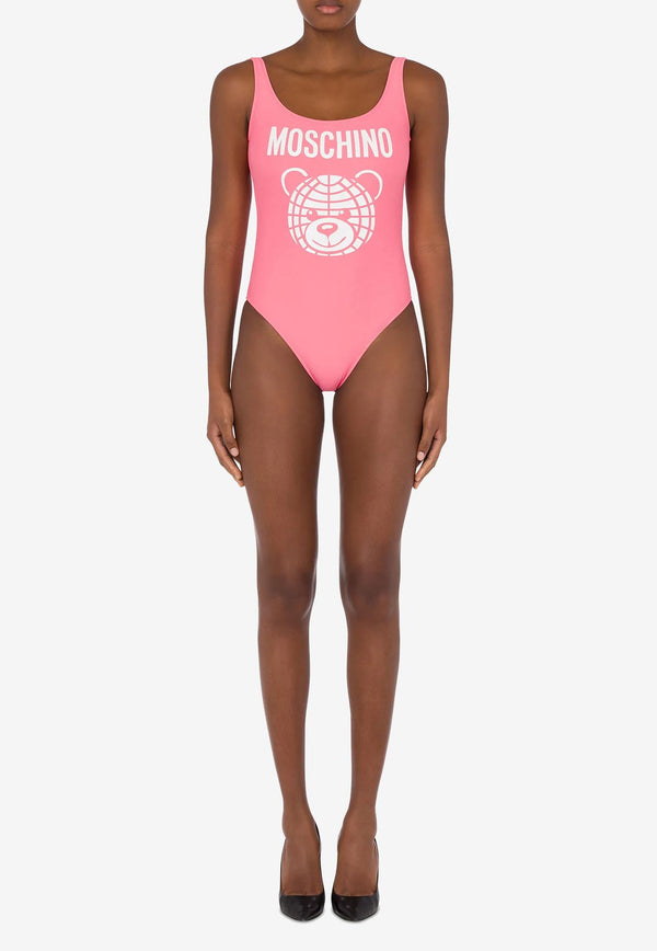 Moschino Teddy One-Piece Swimsuit Pink A4201 0577 1205