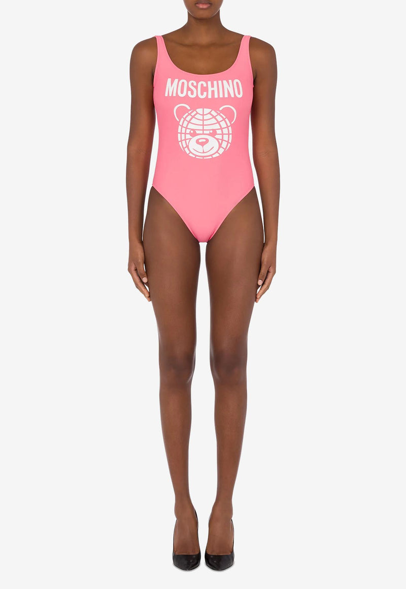 Moschino Teddy One-Piece Swimsuit Pink A4201 0577 1205