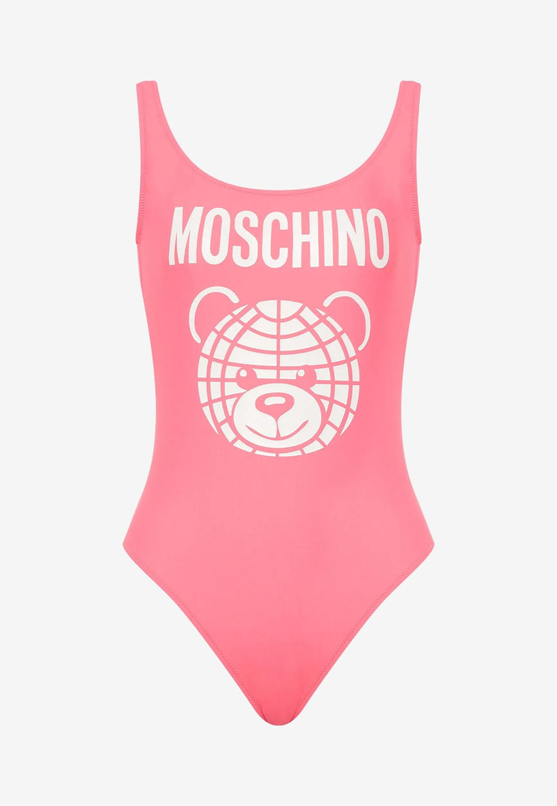 Moschino Teddy One-Piece Swimsuit Pink A4201 0577 1205