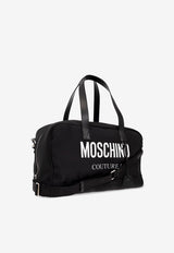 Moschino Logo Print Duffel Bag A9002 8201 2555 Black