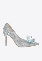 Jimmy Choo Alia 85 Crystal Embellished Pointed Pumps Silver ALIA SXU CRYSTAL