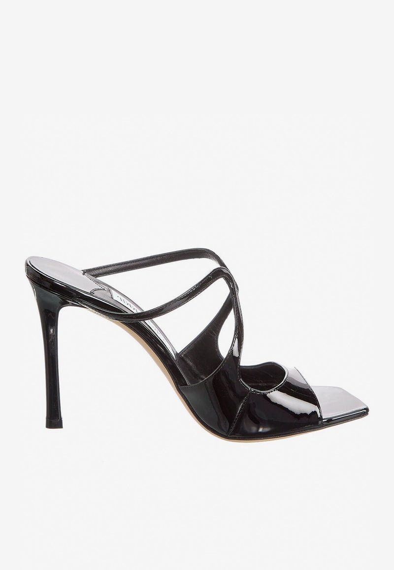 Jimmy Choo Anise 95 Sandals in Patent Leather Black ANISE 95 PAT BLACK