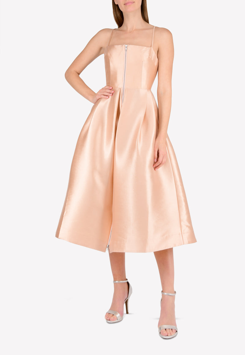 Alex Perry Pink The Maeve A-line Midi Dress D162-Maeve-Peach