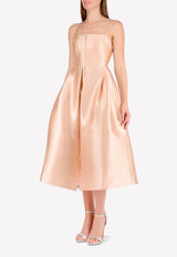 Alex Perry Pink The Maeve A-line Midi Dress D162-Maeve-Peach