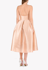 Alex Perry Pink The Maeve A-line Midi Dress D162-Maeve-Peach