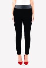 Alexandre Vauthier Black High-Waist Velvet Tuxedo Trousers PA706 0308