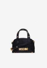 Moschino Logo Tops Handle Bag B7431 8202 1555 Black