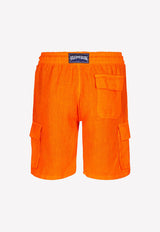 Vilebrequin Baie Cargo Bermuda Shorts Orange BAIE9U01-195