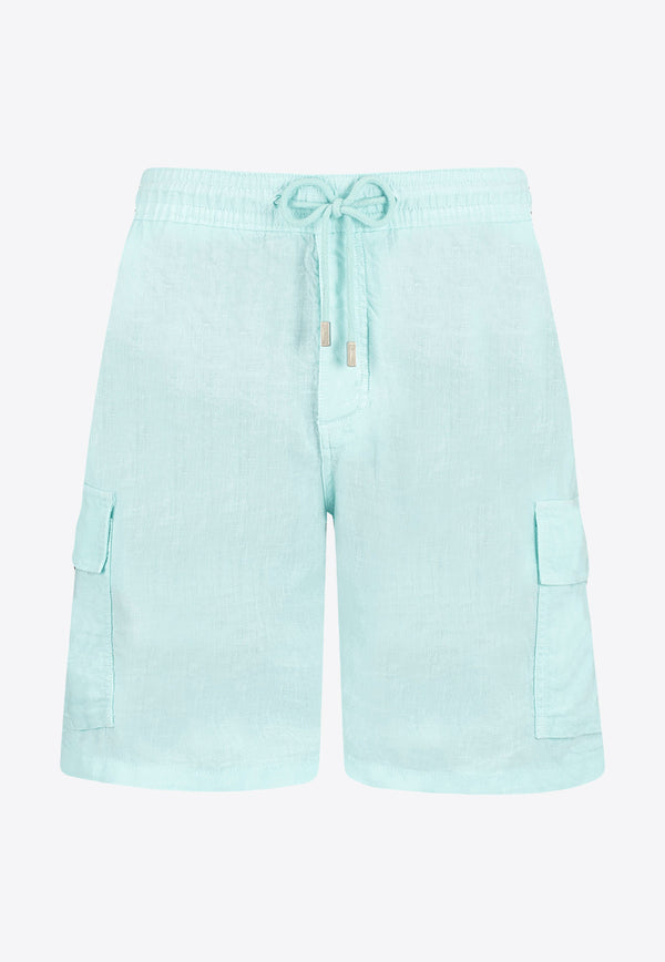 Vilebrequin Baie Bermuda Cargo Shorts BAIU3U01-373 Sky Blue