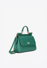 Dolce 
Gabbana Medium Sicily Top Handle Bag in Dauphine Leather Green BB6002 A1001 87174