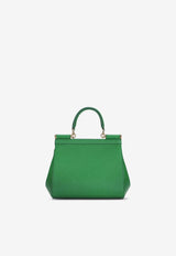 Dolce 
Gabbana Small Sicily Top Handle Bag in Dauphine Calf Leather BB6003 A1001 87192 Green