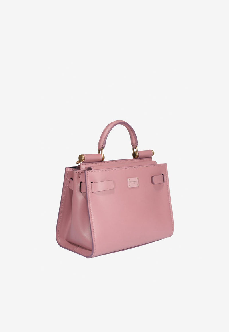 Dolce 
Gabbana Mini Sicily 62 Top Handle Bag in Calf Leather BB6836 AV385 80472 Pink