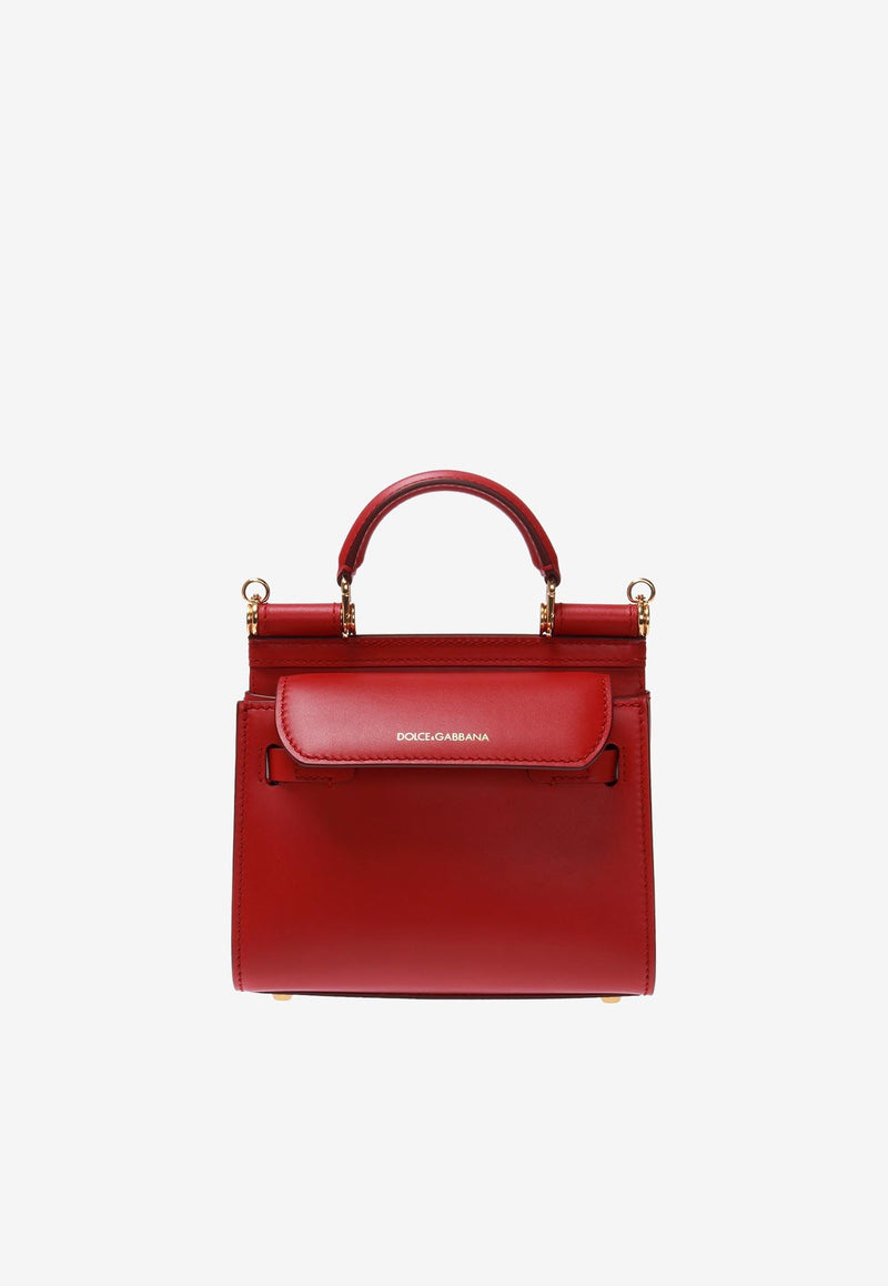 Dolce 
Gabbana Mini Sicily 58 Top Handle Bag in Calf Leather BB6846 AV385 87124 Red