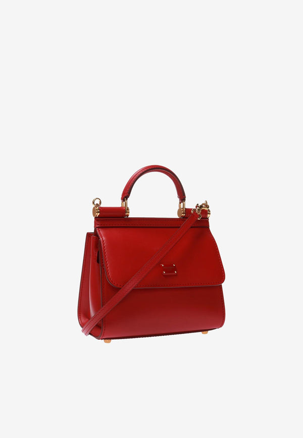 Dolce 
Gabbana Mini Sicily 58 Top Handle Bag in Calf Leather BB6846 AV385 87124 Red