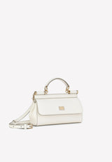 Dolce 
Gabbana Small Sicily Top Handle Bag in Dauphine Leather White BB7116 A1001 80001