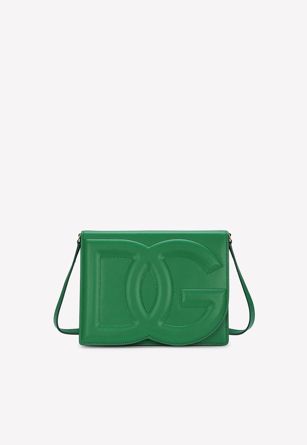 Dolce 
Gabbana DG Logo Crossbody Bag in Calf Leather BB7287 AW576 87192 Green