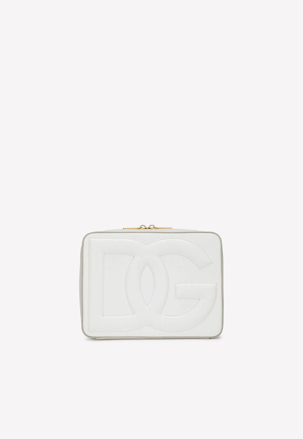 Dolce 
Gabbana Medium Logo Camera Bag in Calf Leather White BB7290 AW576 80002