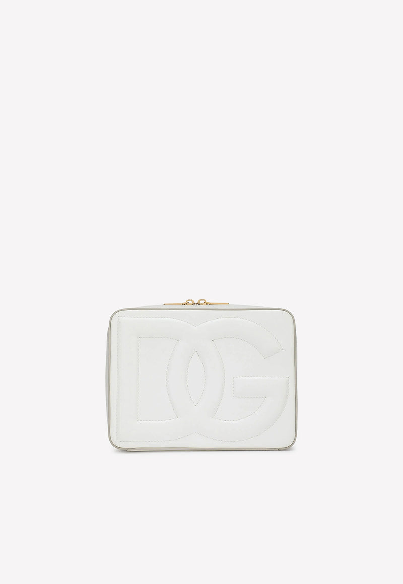 Dolce 
Gabbana Medium Logo Camera Bag in Calf Leather White BB7290 AW576 80002