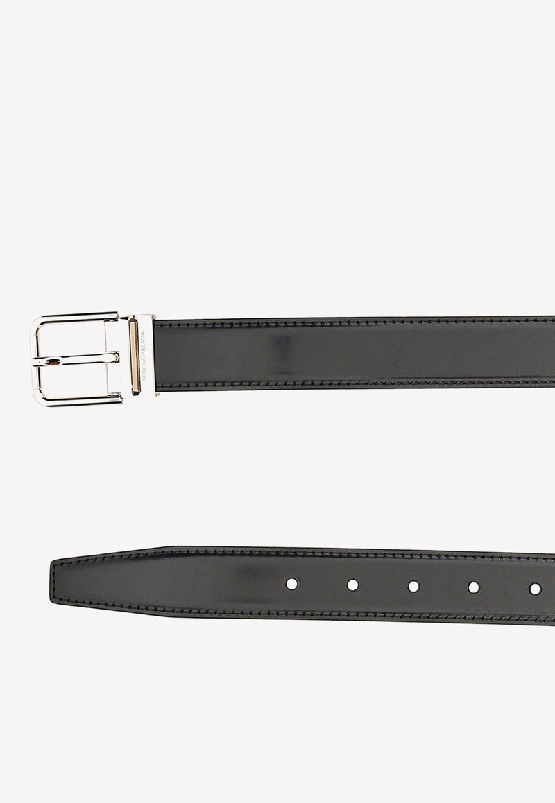 Dolce 
Gabbana Square-Buckle Leather Belt Black BC4703 AD558 80999