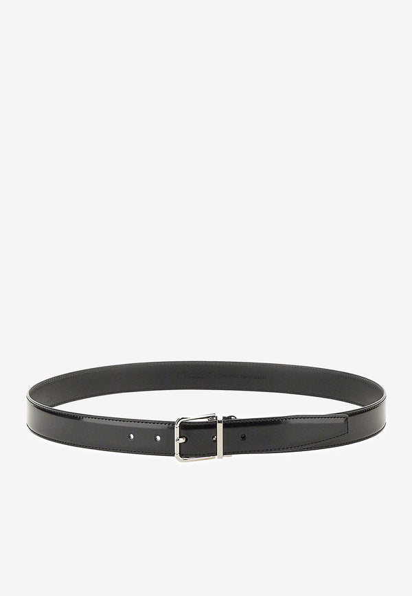 Dolce 
Gabbana Square-Buckle Leather Belt Black BC4703 AD558 80999