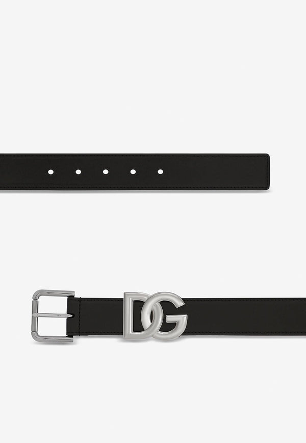 Dolce 
Gabbana Leather Logo Monogram Belt Black 