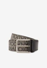 Dolce 
Gabbana Logo Jacquard Belt Beige 