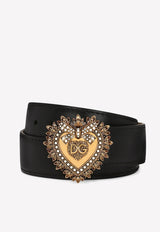 Dolce 
Gabbana Devotion Logo Leather Belt BE1315 AK861 80999 Black