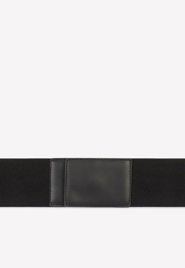 Dolce 
Gabbana DG Logo Stretch Band Belt Black BE1461 AQ428 8B956