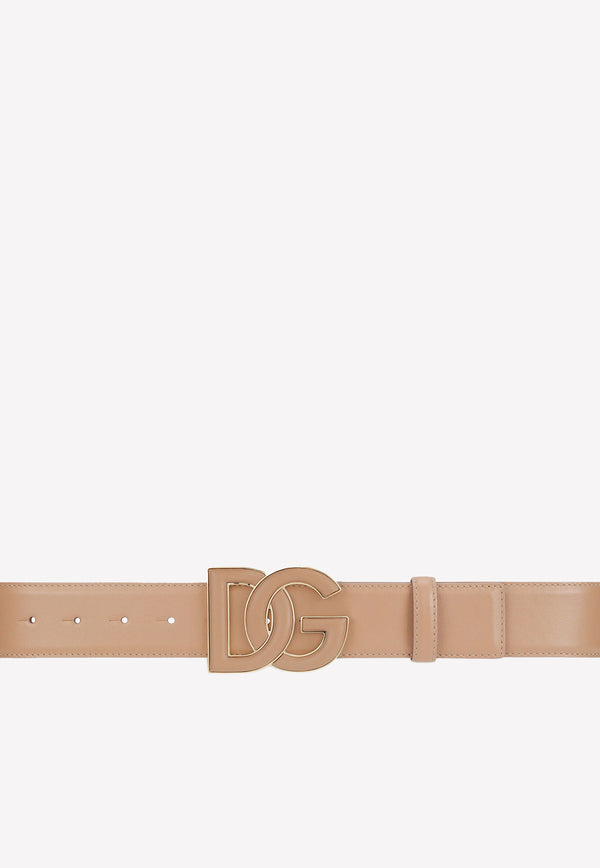 Dolce 
Gabbana DG Logo Belt in Calf Leather Blush BE1503 AW576 80404