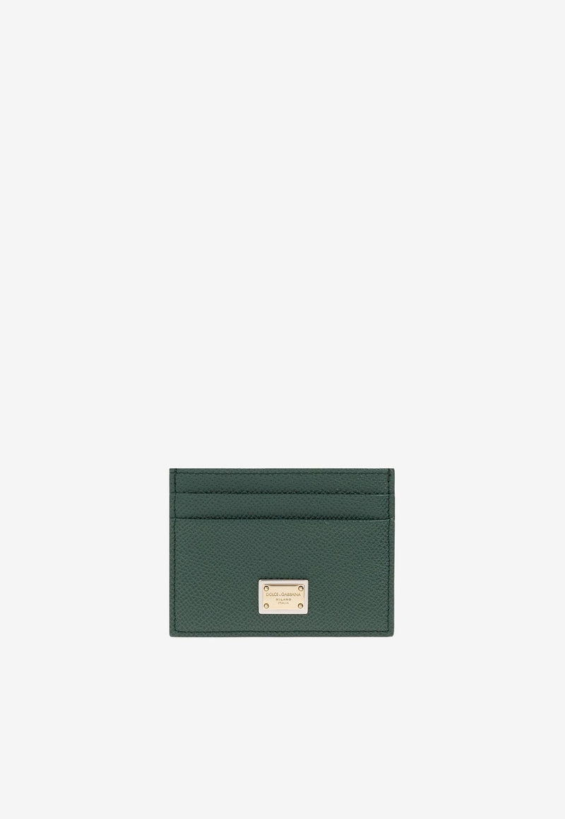 Dolce 
Gabbana Calfskin Cardholder with DG Logo Green BI0330 A1001 87399