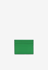 Dolce 
Gabbana Logo Plate Cardholder in Dauphine Calf Leather BI0330 A1001 87192 Green