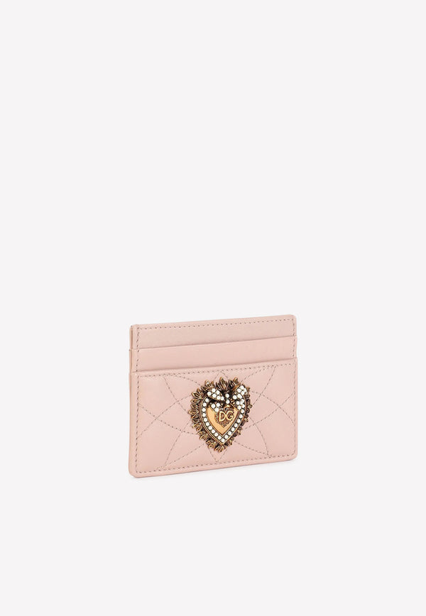 Dolce 
Gabbana Devotion Cardholder in Quilted Nappa Leather BI0330 AV967 80412 Pink