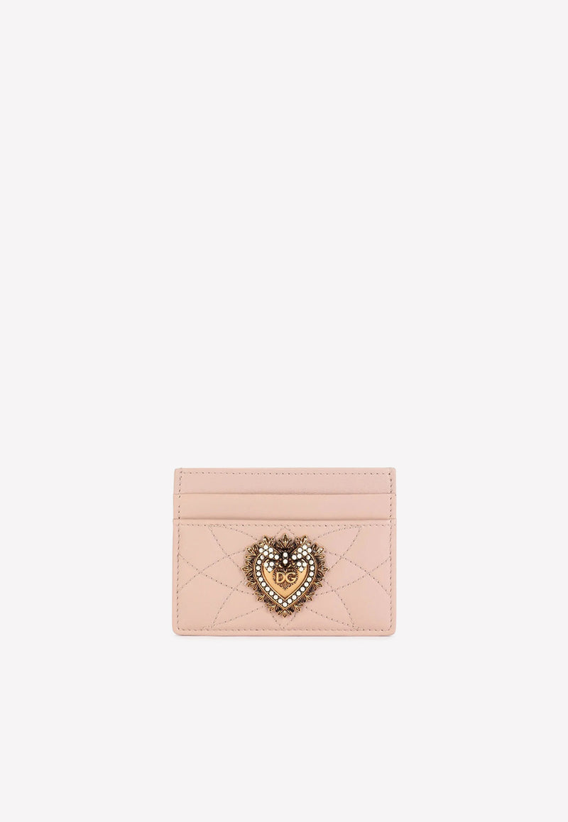 Dolce 
Gabbana Devotion Cardholder in Quilted Nappa Leather BI0330 AV967 80412 Pink