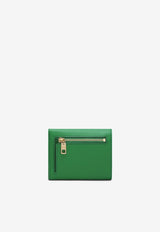 Dolce 
Gabbana Logo Wallet in Dauphine Calf Leather BI0770 A1001 87192 Green