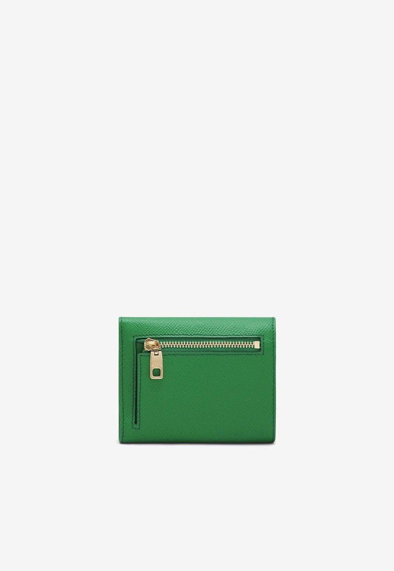 Dolce 
Gabbana Logo Wallet in Dauphine Calf Leather BI0770 A1001 87192 Green