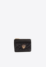 Dolce 
Gabbana Medium Devotion Quilted Nappa Leather Cardholder Black BI1261 AV967 80999