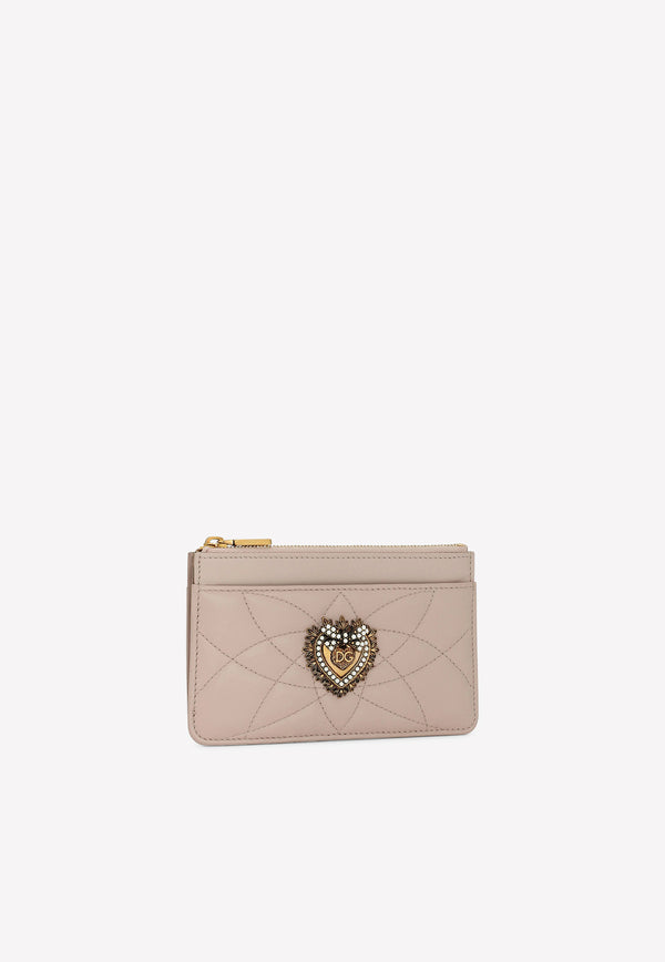 Dolce 
Gabbana Medium Devotion Cardholder in Quilted Nappa Leather BI1261 AV967 80412 Pink