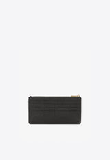 Dolce 
Gabbana Large Logo Plaque Cardholder in Dauphine Leather Black BI1265 A1001 80999