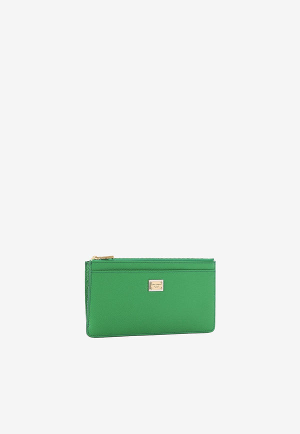 Dolce 
Gabbana Large Zipped Leather Cardholder BI1265 A1001 87192 Green