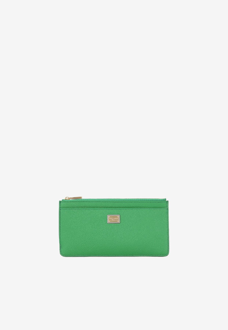 Dolce 
Gabbana Large Zipped Leather Cardholder BI1265 A1001 87192 Green