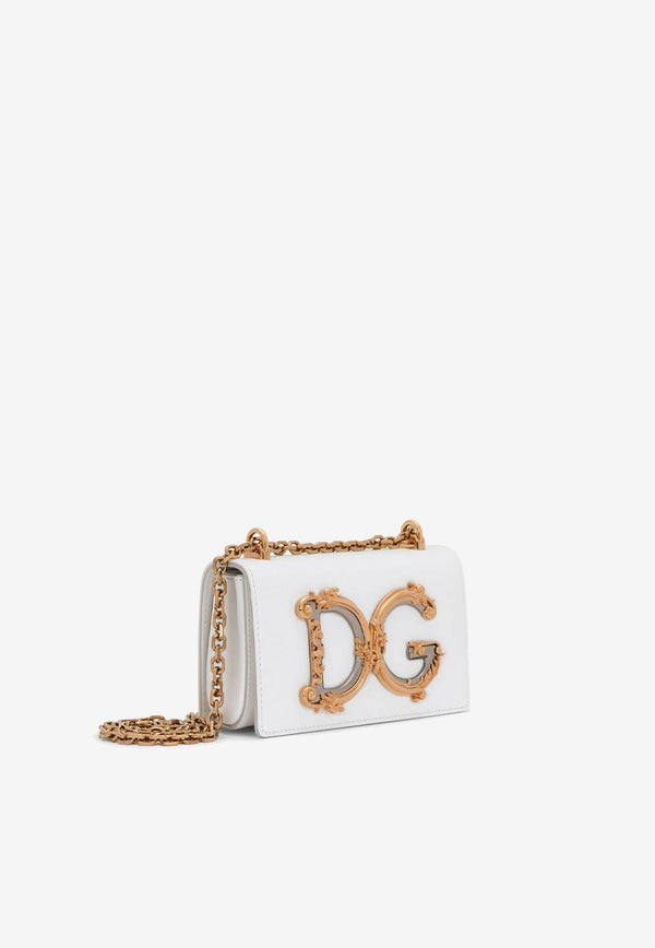 Dolce 
Gabbana DG Girls Leather Phone Bag BI1416 AW070 80002 White